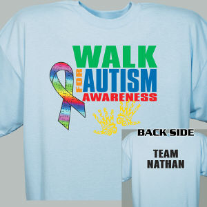 Personalized Walk for Autism Awareness T-Shirt